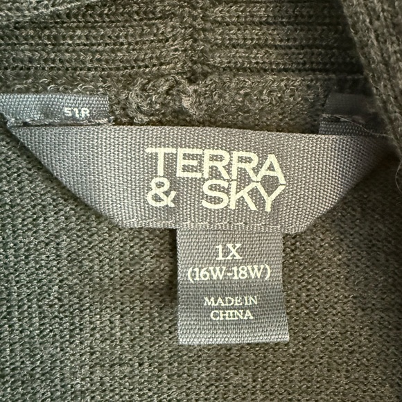 Terra & Sky Cardigan in dark jade/olive green - Picture 4 of 5